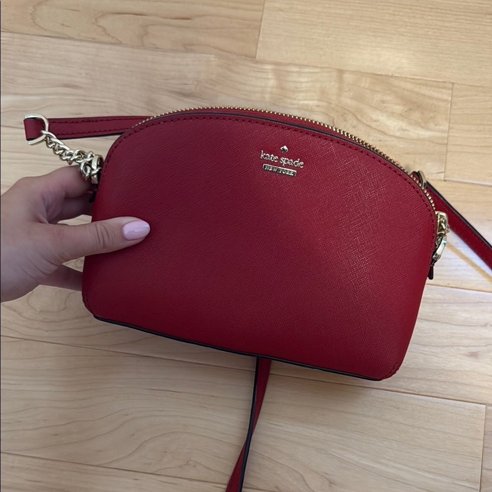 Kate Spade Red Crossbody Bag with Sleek Design